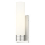 Boreas Wall Sconce - Satin Nickel / White