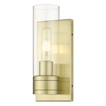 Boreas Wall Sconce - Antique Brass / Clear