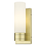 Boreas Wall Sconce - Antique Brass / Striped White