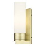 Boreas Wall Sconce - Antique Brass / White