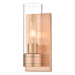 Boreas Wall Sconce - Antique Copper / Clear