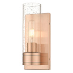Boreas Wall Sconce - Antique Copper / Clear Seedy