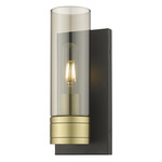 Boreas Wall Sconce - Black Antique Brass / Smoke