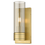 Boreas Wall Sconce - Brushed Brass / Smoke