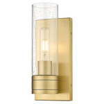 Boreas Wall Sconce - Brushed Brass / Clear Seedy