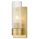 Boreas Wall Sconce - Brushed Brass / Striped Clear