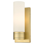 Boreas Wall Sconce - Brushed Brass / Striped White