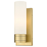 Boreas Wall Sconce - Brushed Brass / White