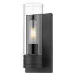 Boreas Wall Sconce - Matte Black / Clear
