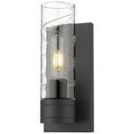 Boreas Wall Sconce - Matte Black / Deco Swirl