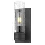 Boreas Wall Sconce - Matte Black / Clear Seedy