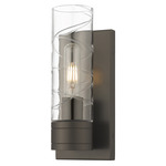 Boreas Wall Sconce - Oil Rubbed Bronze / Clear Swirl