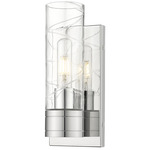 Boreas Wall Sconce - Polished Chrome / Clear Swirl