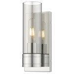 Boreas Wall Sconce - Polished Chrome / Smoke
