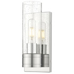 Boreas Wall Sconce - Polished Chrome / Clear Seedy