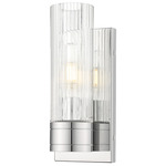 Boreas Wall Sconce - Polished Chrome / Clear Striped