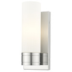 Boreas Wall Sconce - Polished Chrome / Striped White