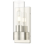 Boreas Wall Sconce - Polished Nickel / Clear