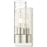 Boreas Wall Sconce - Polished Nickel / Clear Swirl