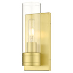 Boreas Wall Sconce - Satin Gold / Clear