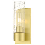 Boreas Wall Sconce - Satin Gold / Clear Swirl