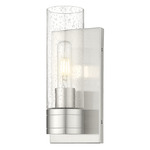 Boreas Wall Sconce - Satin Nickel / Clear Seedy