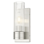 Boreas Wall Sconce - Satin Nickel / Striped Clear
