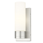Boreas Wall Sconce - Satin Nickel / White