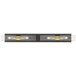 Boreas Bathroom Vanity Light - Black Antique Brass / Clear Seedy