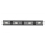 Boreas Bathroom Vanity Light - Matte Black / Clear