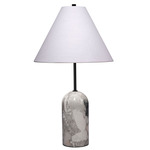 Holt Table Lamp - Black / Gray Travertine