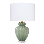 Agnes Table Lamp - Celadon / White Linen