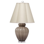 Agnes Table Lamp - Taupe / Natural Linen