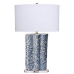 Large Flurry Table Lamp - Blue / White