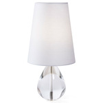 Claridge Teardrop Table Lamp - Crystal / Grey