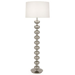 Hollywood Floor Lamp - Polished Nickel / Oyster Linen