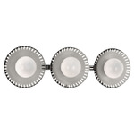 Rio Triple Pan Wall Sconce - Polished Nickel / White