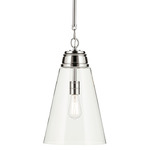 Marsailli Pendant - Polished Nickel / Clear