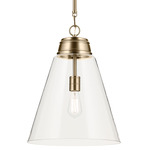 Marsailli Pendant - Champagne Bronze / Clear