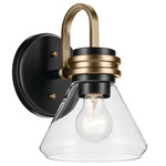 Farum Wall Sconce - Black / Clear