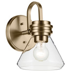 Farum Wall Sconce - Champagne Bronze / Clear