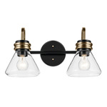 Farum Bathroom Vanity Light - Black / Clear