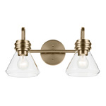 Farum Bathroom Vanity Light - Champagne Bronze / Clear
