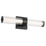 Laurene Fluted Bathroom Vanity Light - Black