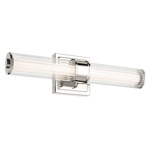 Laurene Fluted Bathroom Vanity Light - Polished Nickel