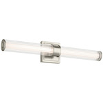Laurene Fluted Bathroom Vanity Light - Brushed Nickel