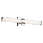 Laurene Fluted Bathroom Vanity Light - Polished Nickel