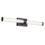 Laurene Fluted Bathroom Vanity Light - Black