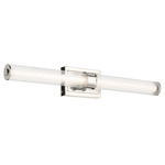 Laurene Fluted Bathroom Vanity Light - Polished Nickel