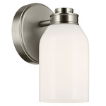 Shae Wall Sconce - Brushed Nickel / Opal